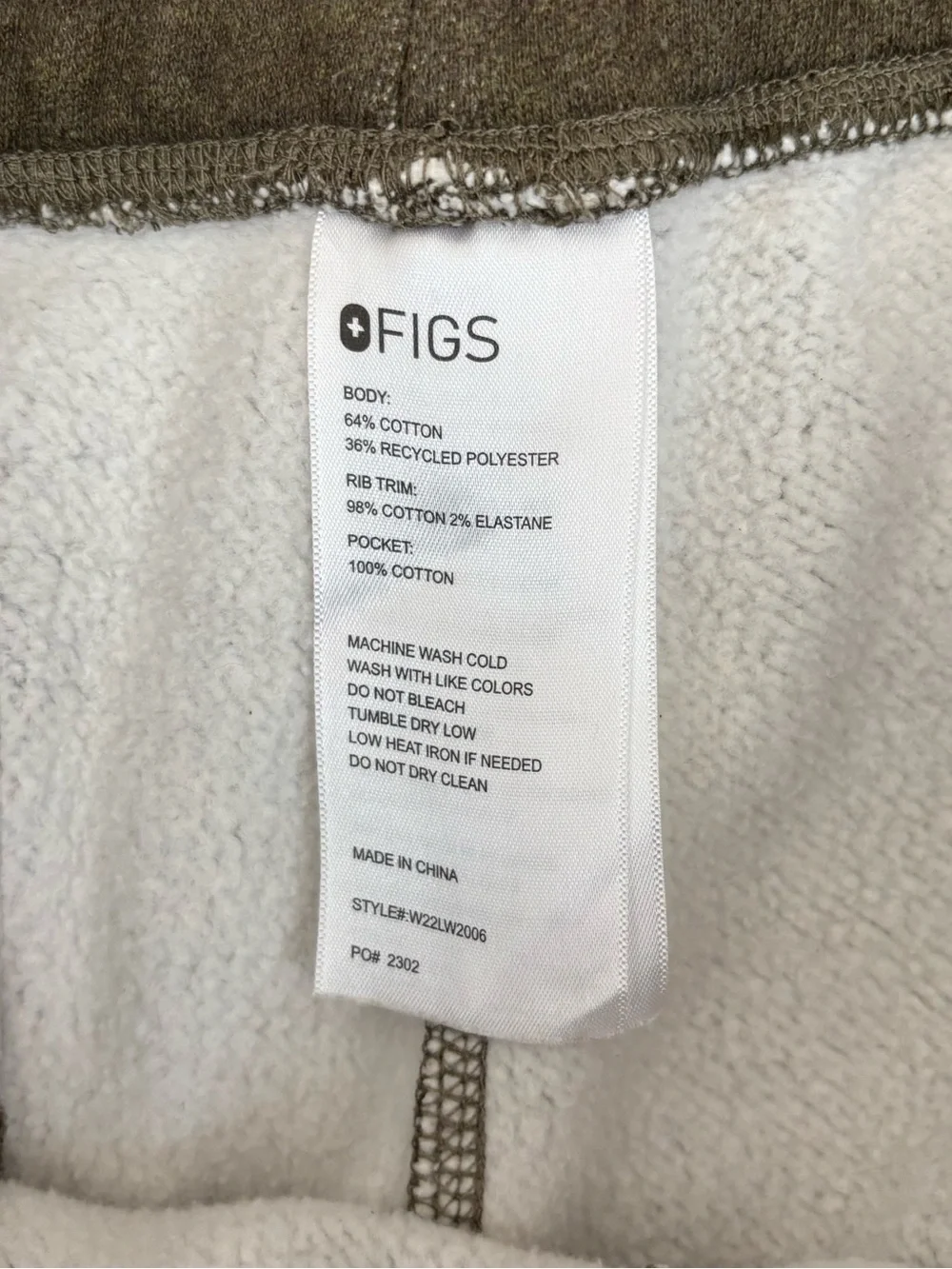 Figs Cotton Blend Off Shift Fleece Jogger Sweatpants